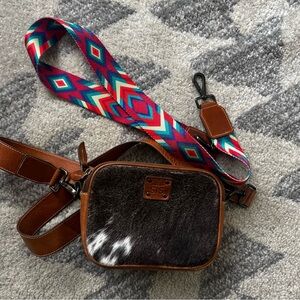 STS Ranchwear Brown and Multicolor Crossbody Bag